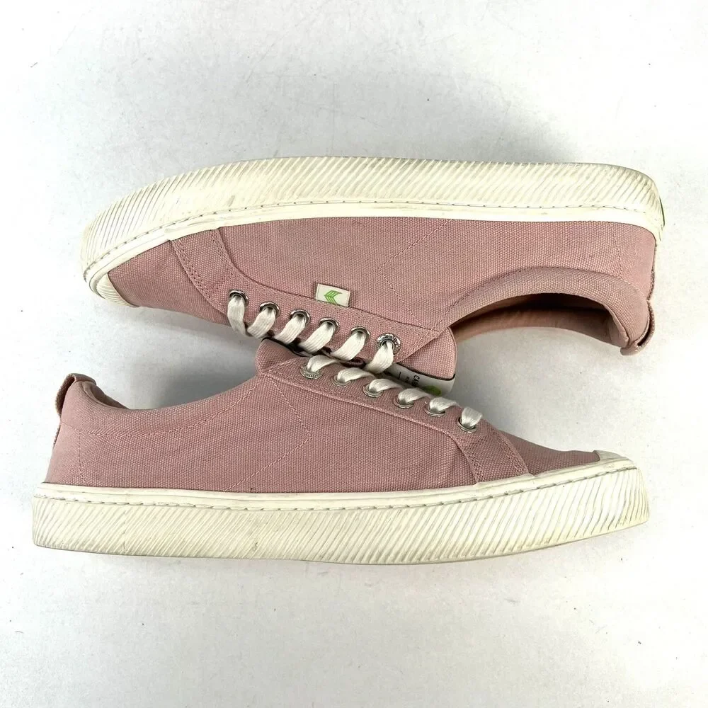Cariuma OCA Low Pink Rose Canvas Sneakers Shoes Unisex Sz Womens 11, Mens 9.5